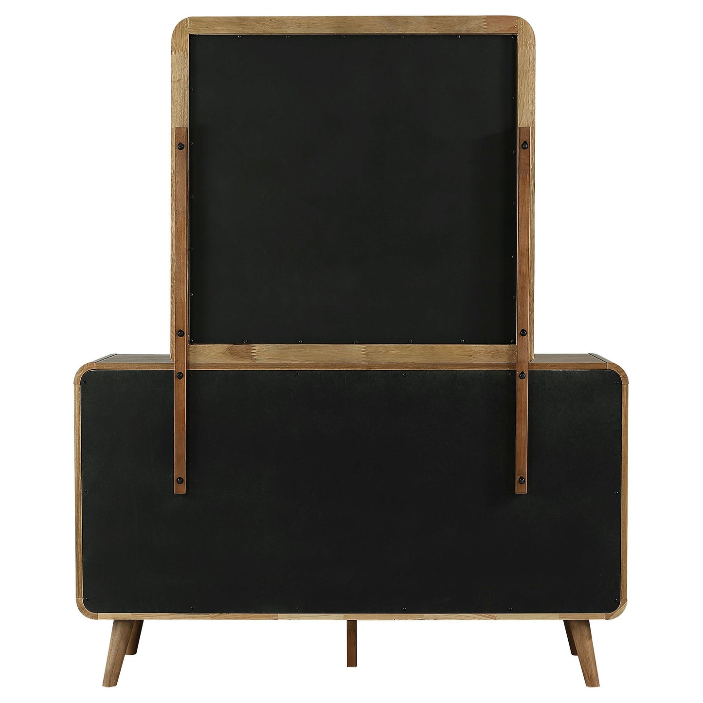 yamileth 6-drawer bedroom dresser and mirror light ash