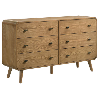 Yamileth 6-drawer Bedroom Dresser Light Ash