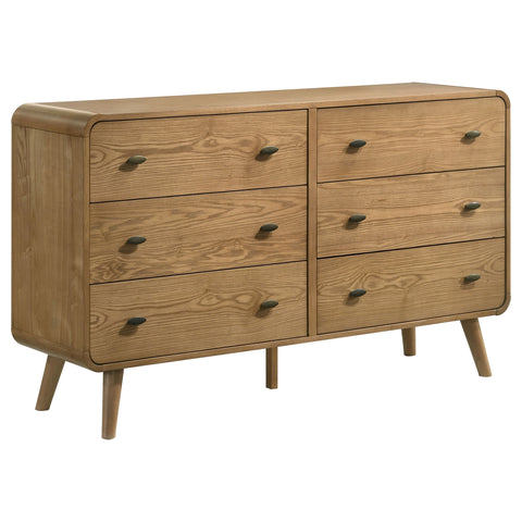 Yamileth 6-drawer Bedroom Dresser Light Ash