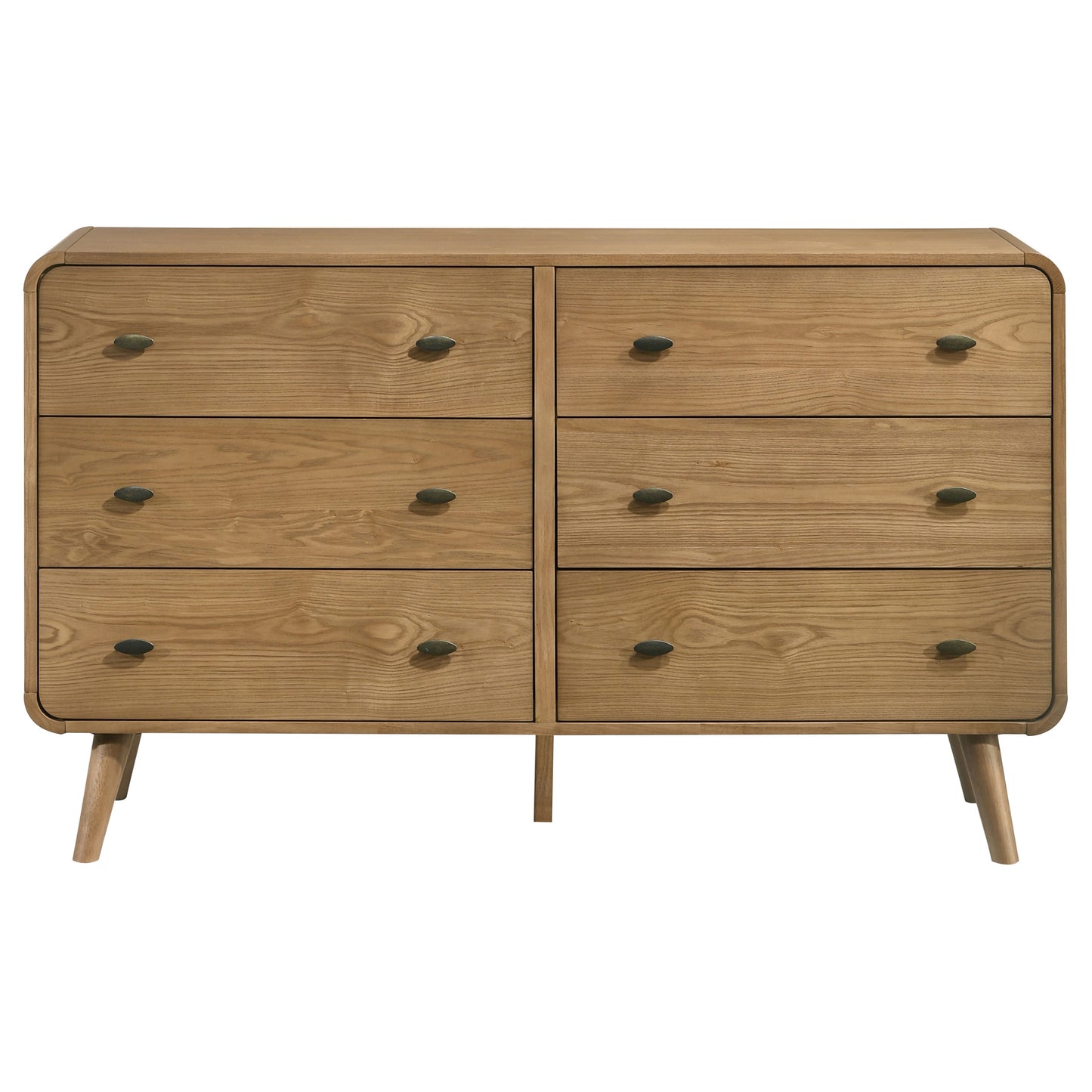 yamileth 6-drawer bedroom dresser light ash