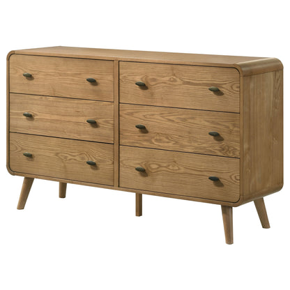Yamileth 6-drawer Bedroom Dresser Light Ash