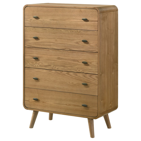 Yamileth 5-drawer Bedroom Chest of Drawers Light Ash