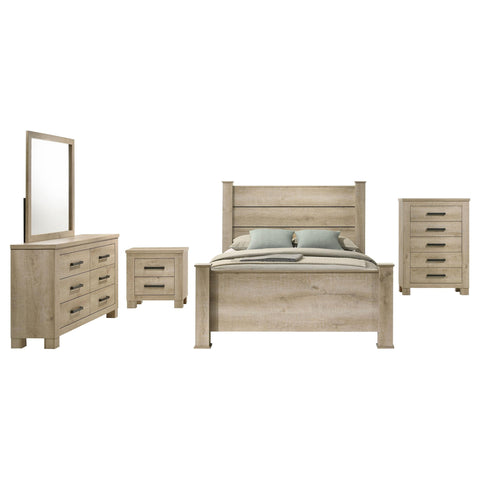 Fraser 5-piece California King Bedroom Set Weathered Oak