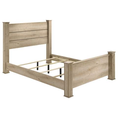 Dayton 55-inch California King Panel Bed Weathered Oak