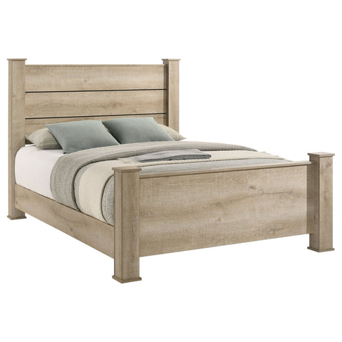 Dayton 55-inch California King Panel Bed Weathered Oak