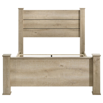 Dayton 55-inch California King Panel Bed Weathered Oak
