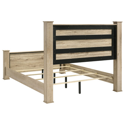 Dayton 55-inch Queen Panel Bed Weathered Oak