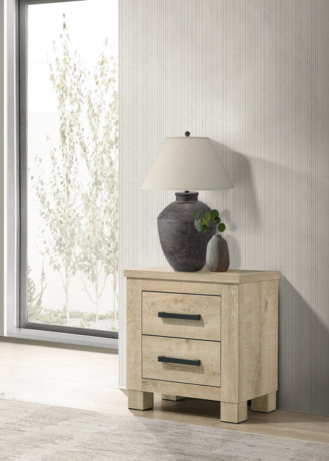 Dayton 2-drawer Nightstand Bedside Table Weathered Oak