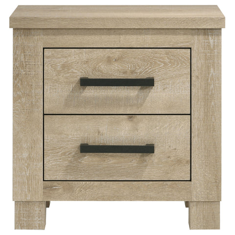 Dayton 2-drawer Nightstand Bedside Table Weathered Oak