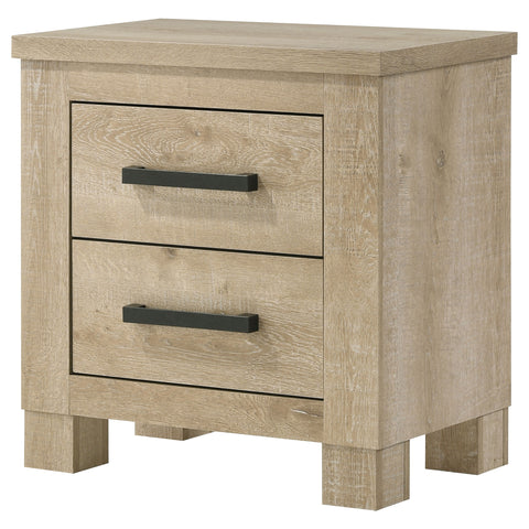 Dayton 2-drawer Nightstand Bedside Table Weathered Oak