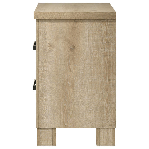 Dayton 2-drawer Nightstand Bedside Table Weathered Oak