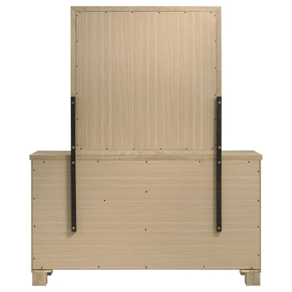 Dayton 6-drawer Bedroom Dresser and Mirror Weathered Oak