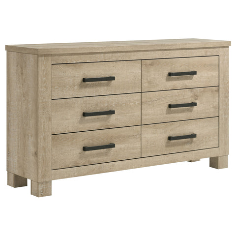Dayton 6-drawer Bedroom Dresser Weathered Oak