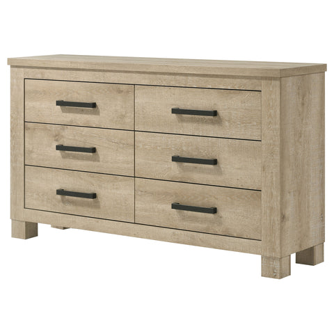 Dayton 6-drawer Bedroom Dresser Weathered Oak