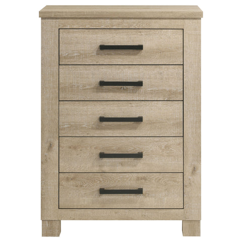 Dayton 5-drawer Bedroom Chest of Drawers Weathered Oak