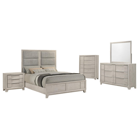 Macedo 5-piece Eastern King Bedroom Set Washed Grey