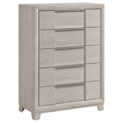 Macedo 5-piece Queen Bedroom Set Washed Grey