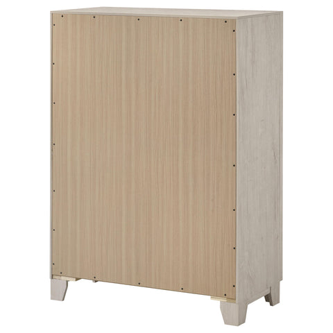 Macedo 5-drawer Chest of Drawers Washed Grey