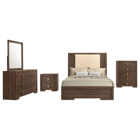 Lior 5-piece Queen Bedroom Set Walnut