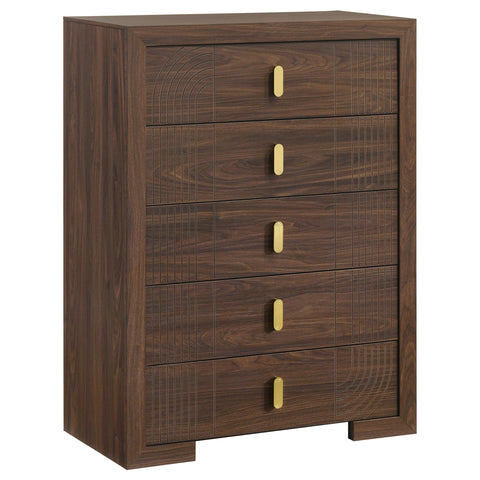Lior 5-piece Twin Bedroom Set Walnut
