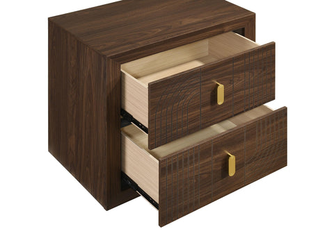 Lior 2-drawer Nightstand Bedside Table Walnut