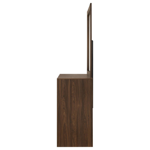 Lior 6-drawer Dresser with Mirror Walnut