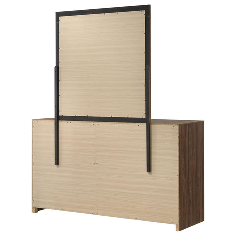 Lior 6-drawer Dresser with Mirror Walnut