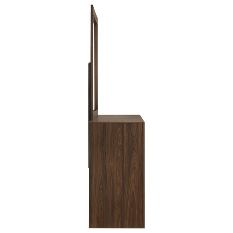 Lior 6-drawer Dresser with Mirror Walnut