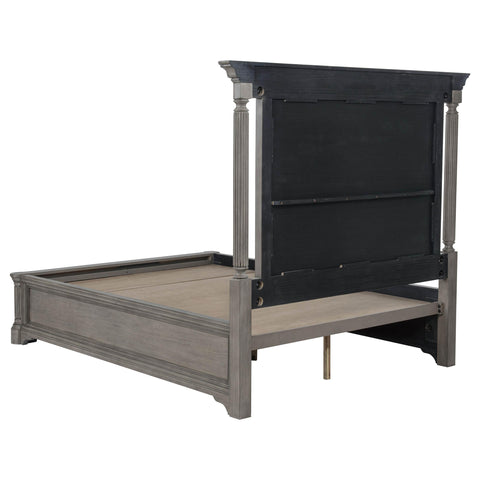 Canova California King Storage Platform Bed Weathered Taupe
