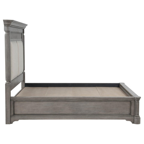 Canova California King Storage Platform Bed Weathered Taupe