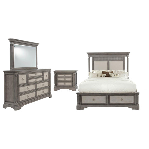 Canova 4-piece Queen Storage Bedroom Set Weathered Taupe