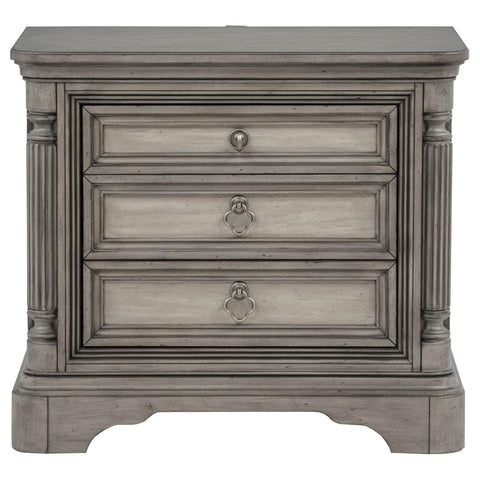 Canova 3-drawer Nightstand Bedside Table Weathered Taupe