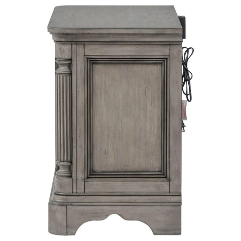 Canova 3-drawer Nightstand Bedside Table Weathered Taupe