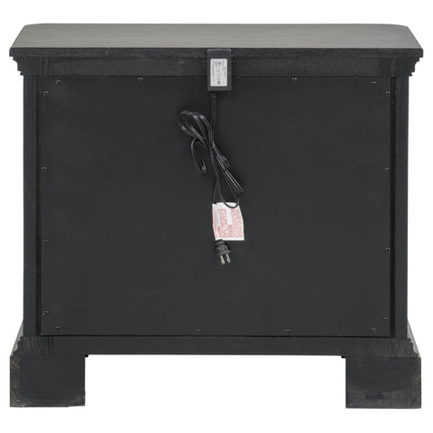 Canova 3-drawer Nightstand Bedside Table Weathered Taupe