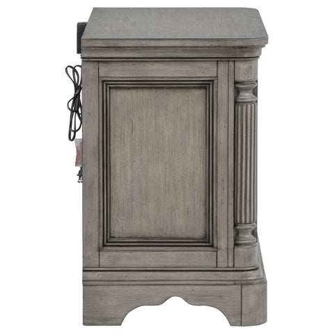 Canova 3-drawer Nightstand Bedside Table Weathered Taupe