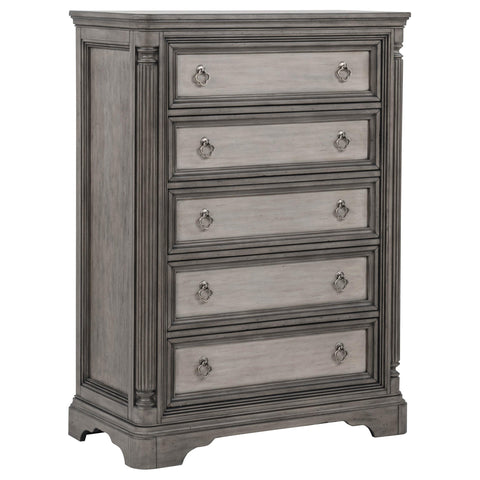 Canova 5-drawer Chest of Drawers Weathered Taupe