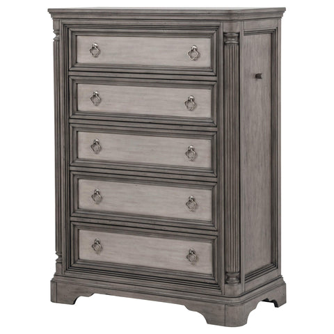 Canova 5-drawer Chest of Drawers Weathered Taupe