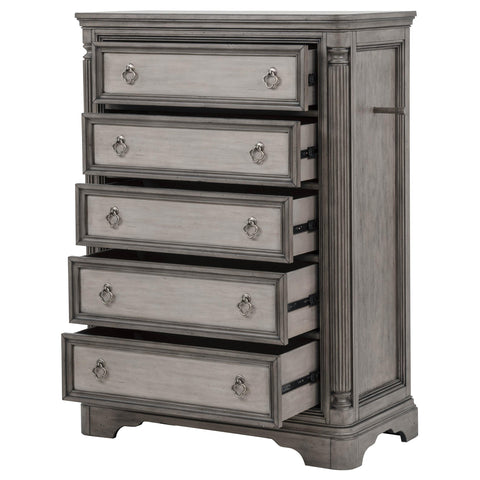 Canova 5-drawer Chest of Drawers Weathered Taupe