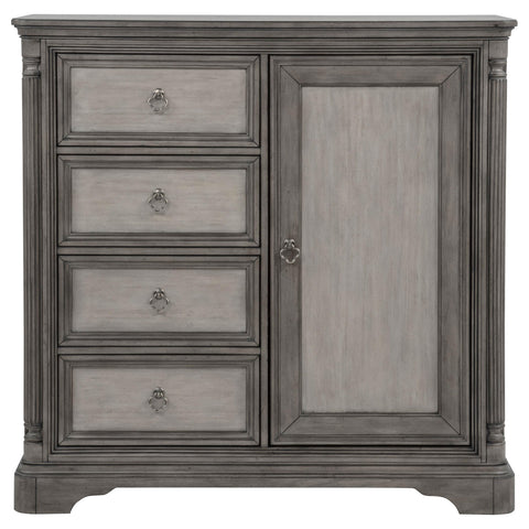 Canova 4-drawer Door Chest with Hidden Storage Weathered Taupe