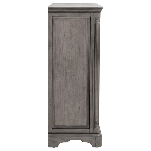 Canova 4-drawer Door Chest with Hidden Storage Weathered Taupe