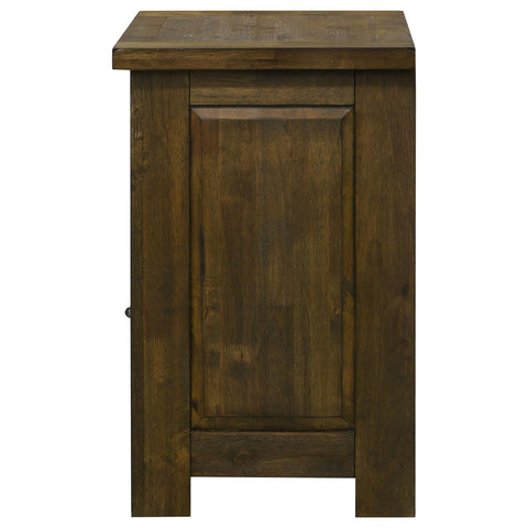 Beller 1-drawer Nightstand Bedside Table Rustic Brown