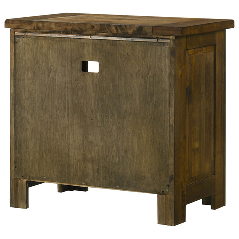 Beller 1-drawer Nightstand Bedside Table Rustic Brown