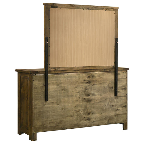 Beller 6-drawer Dresser with Mirror Rustic Brown