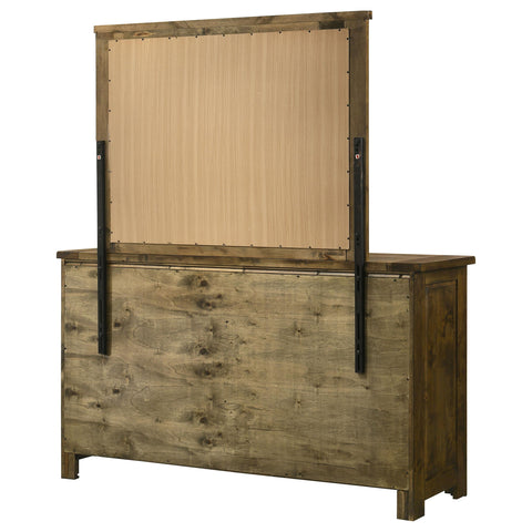 Beller 6-drawer Dresser with Mirror Rustic Brown