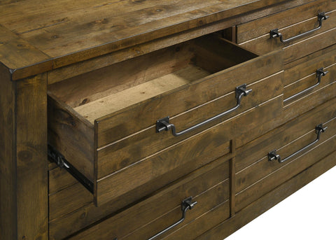 Beller 6-drawer Bedroom Dresser Rustic Brown