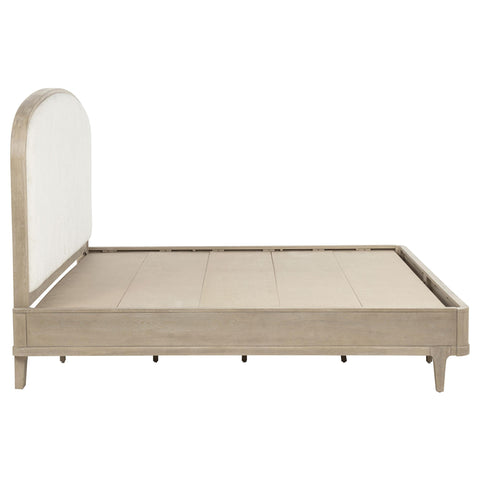 Carolyn Eastern King Upholstered Panel Bed Sandstone