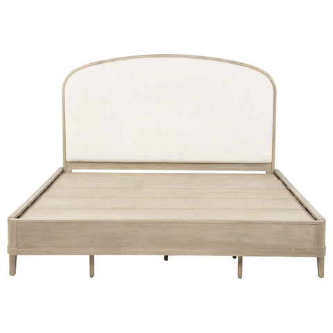 Carolyn Queen Upholstered Panel Bed Sandstone