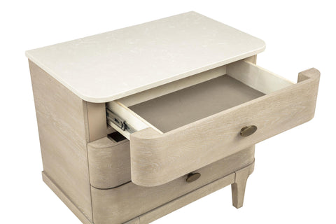 Carolyn 3-drawer Nightstand Bedside Table Sandstone