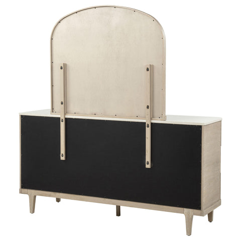 Carolyn 6-drawer Dresser Cabinet with Mirror Sandstone