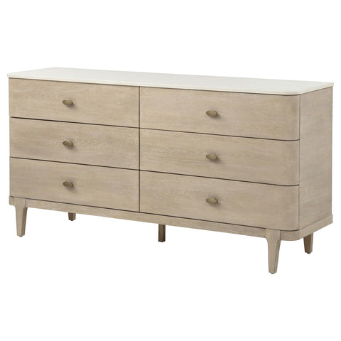 Carolyn 6-drawer Dresser Cabinet Sandstone